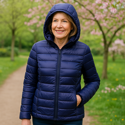 Metta Padded Mid-Season Jacket | Dark Blue