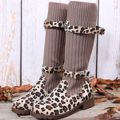 Zara | Leopard Sock-Boots