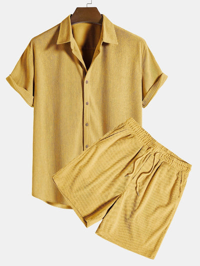 Riviera Waffle Shirt & Shorts Set