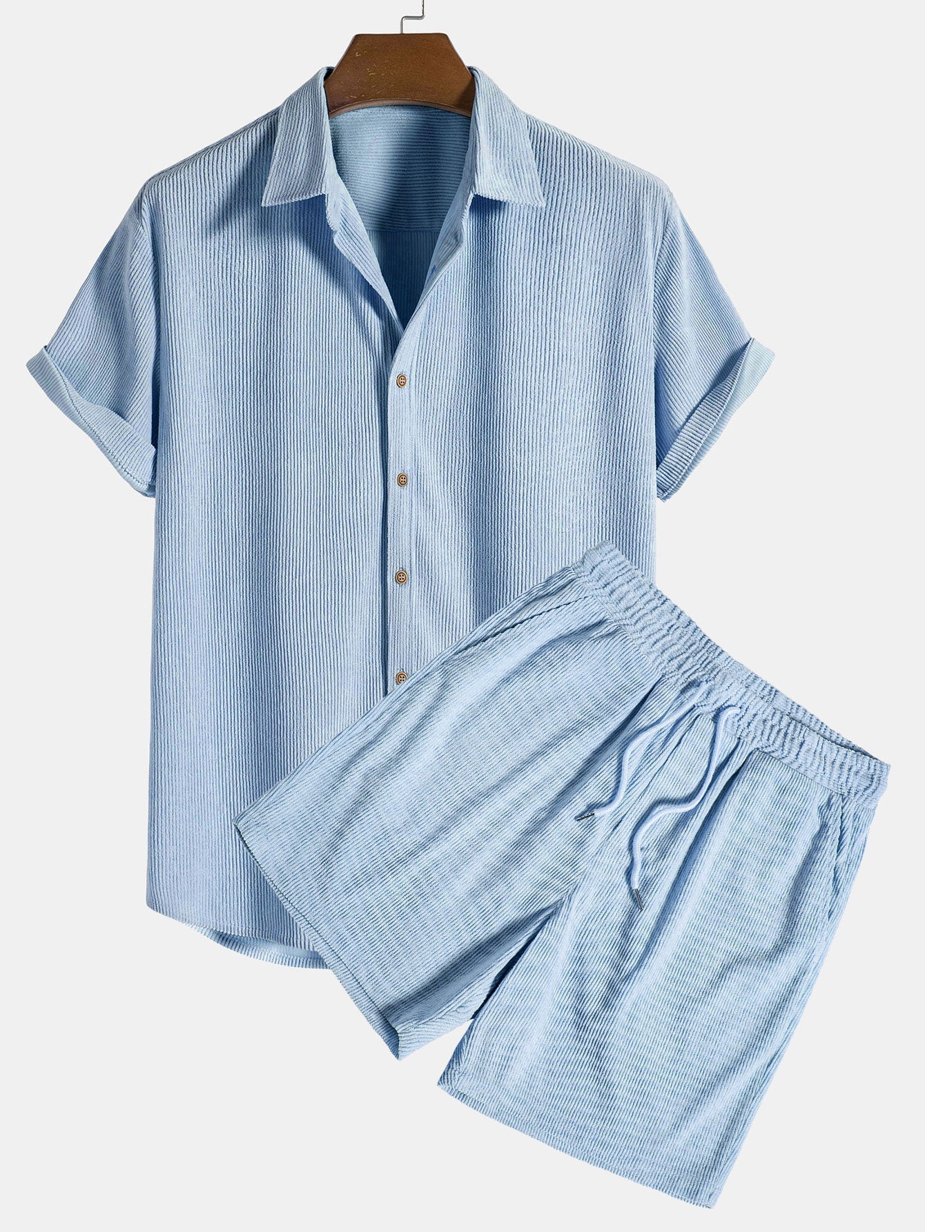 Riviera Waffle Shirt & Shorts Set