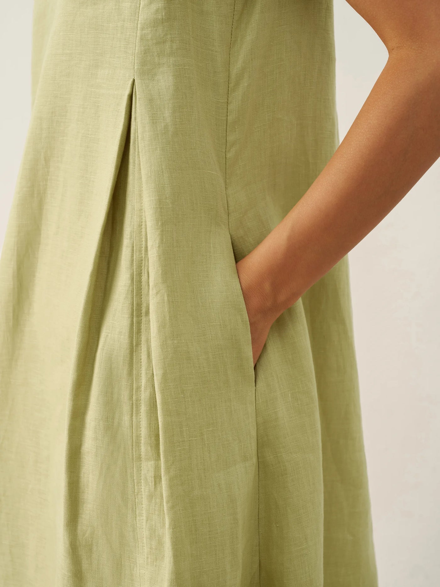 100% Linen Sleeveless A-Line Maxi Dress TARA