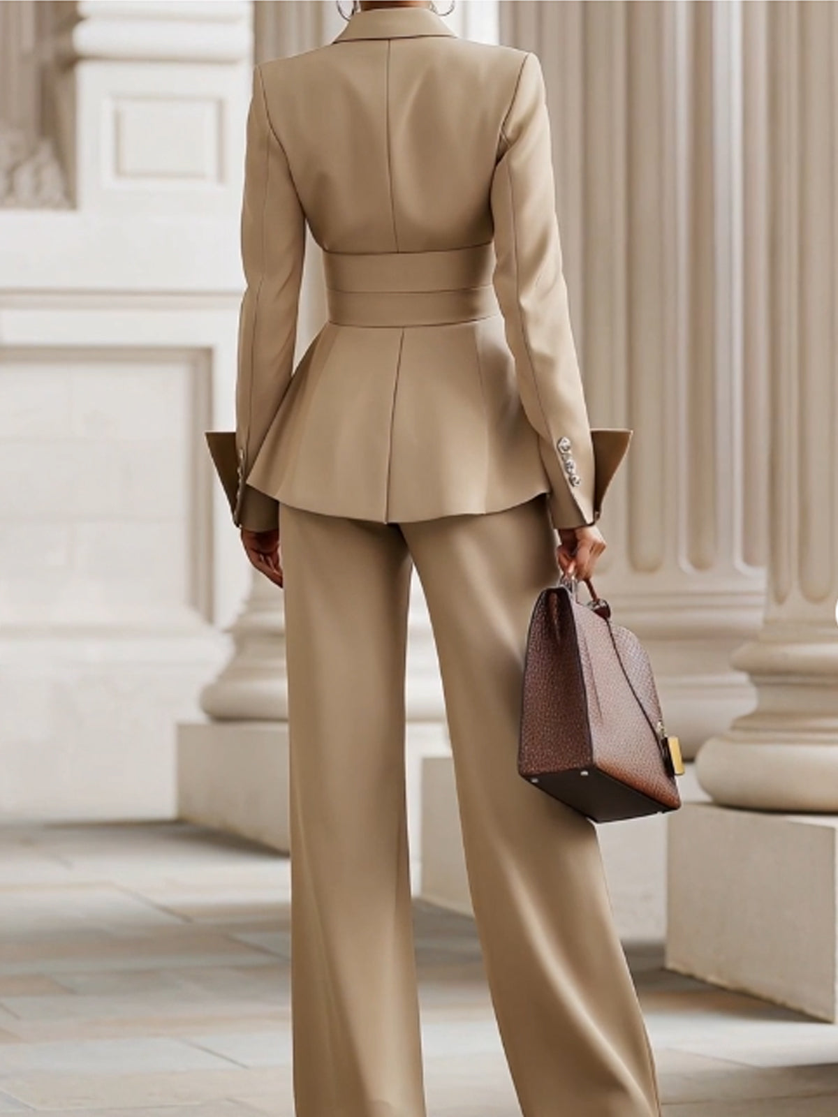 Khaki Waist Suit Set