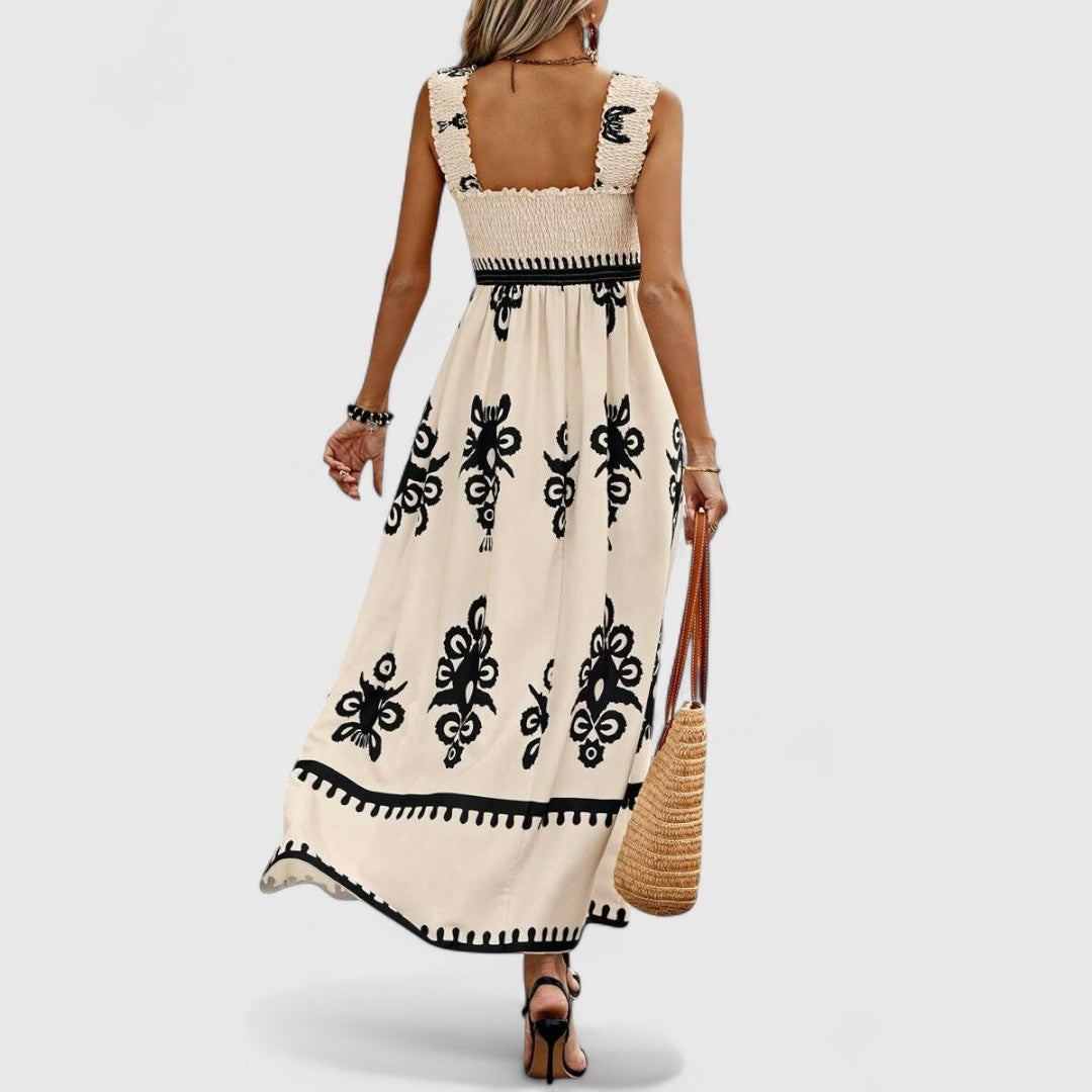 CHANELL - ELEGANT FLOWY BOHO MAXI DRESS