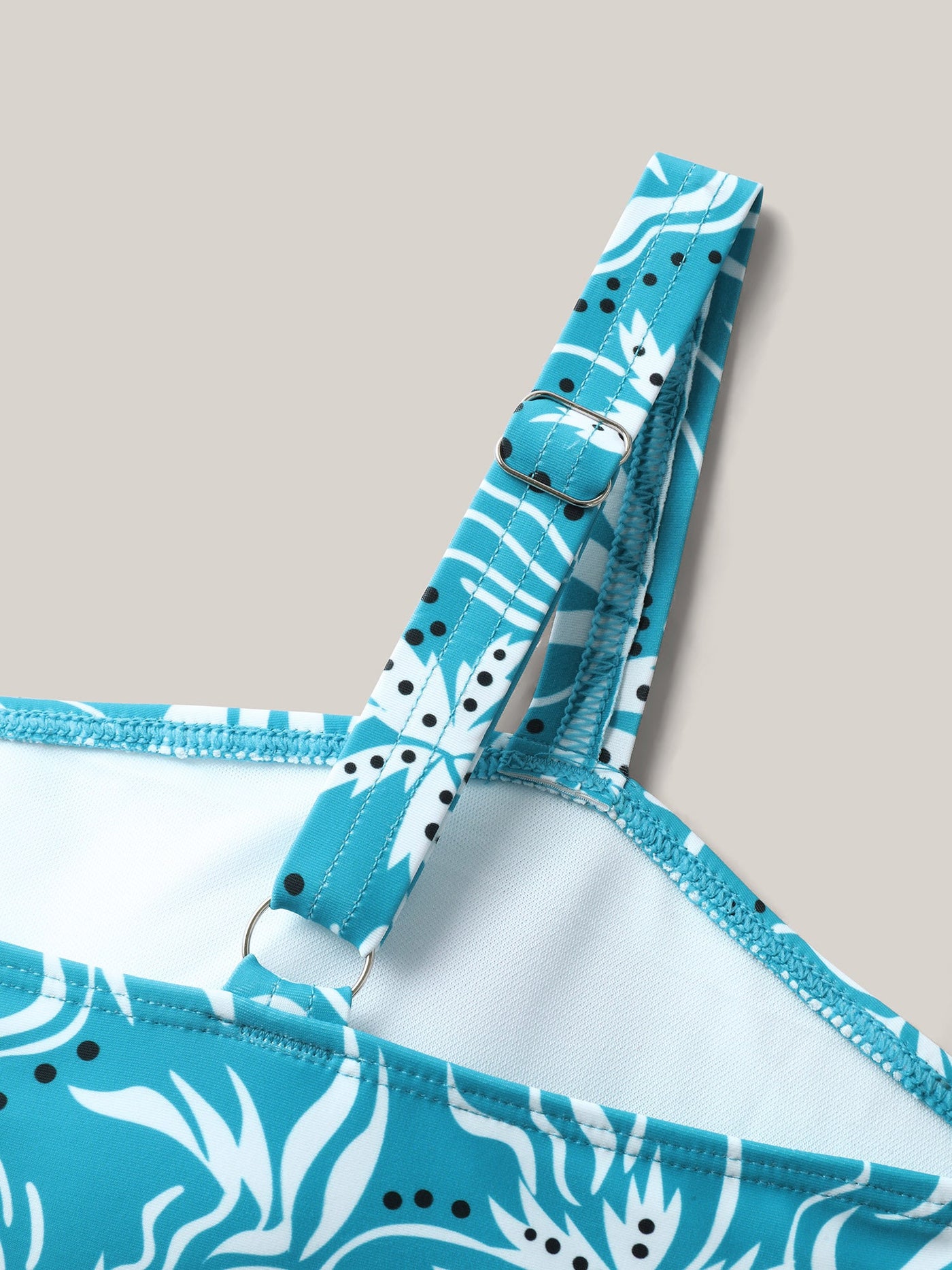 Twist Front Floral Print Swim Dress