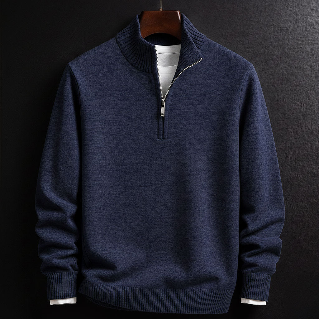 Dorian Cotton Half-Zip Sweater