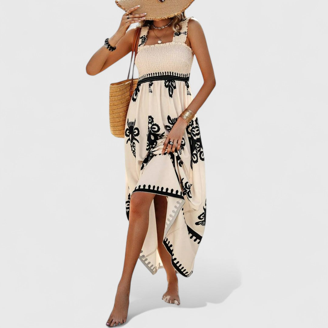 CHANELL - ELEGANT FLOWY BOHO MAXI DRESS