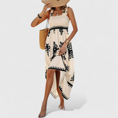 CHANELL - ELEGANT FLOWY BOHO MAXI DRESS