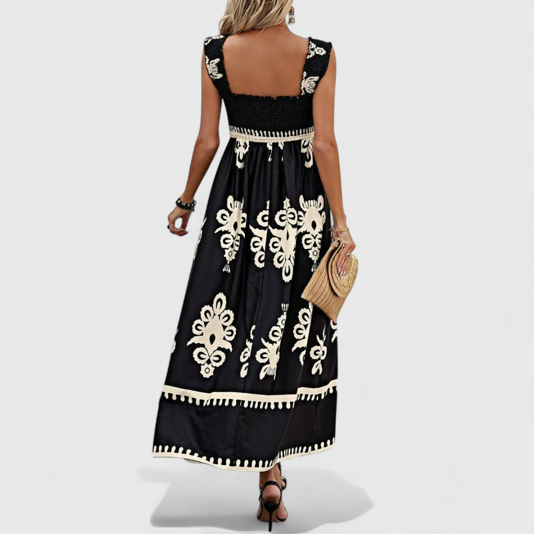 CHANELL - ELEGANT FLOWY BOHO MAXI DRESS