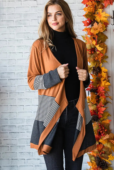 Jane - Casual Striped Cardigan