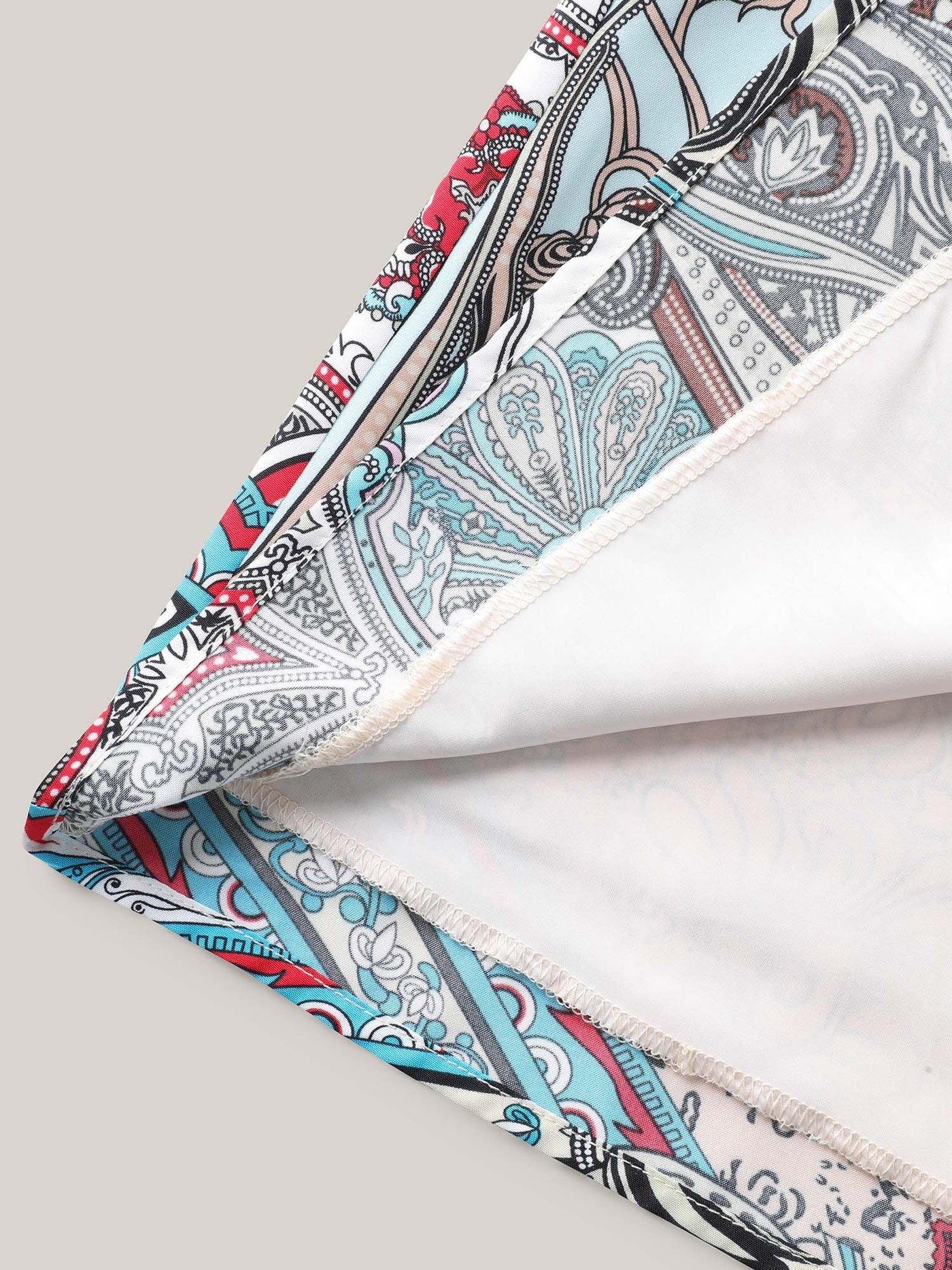 Paisley Print Flowy A-Line Midi Dress