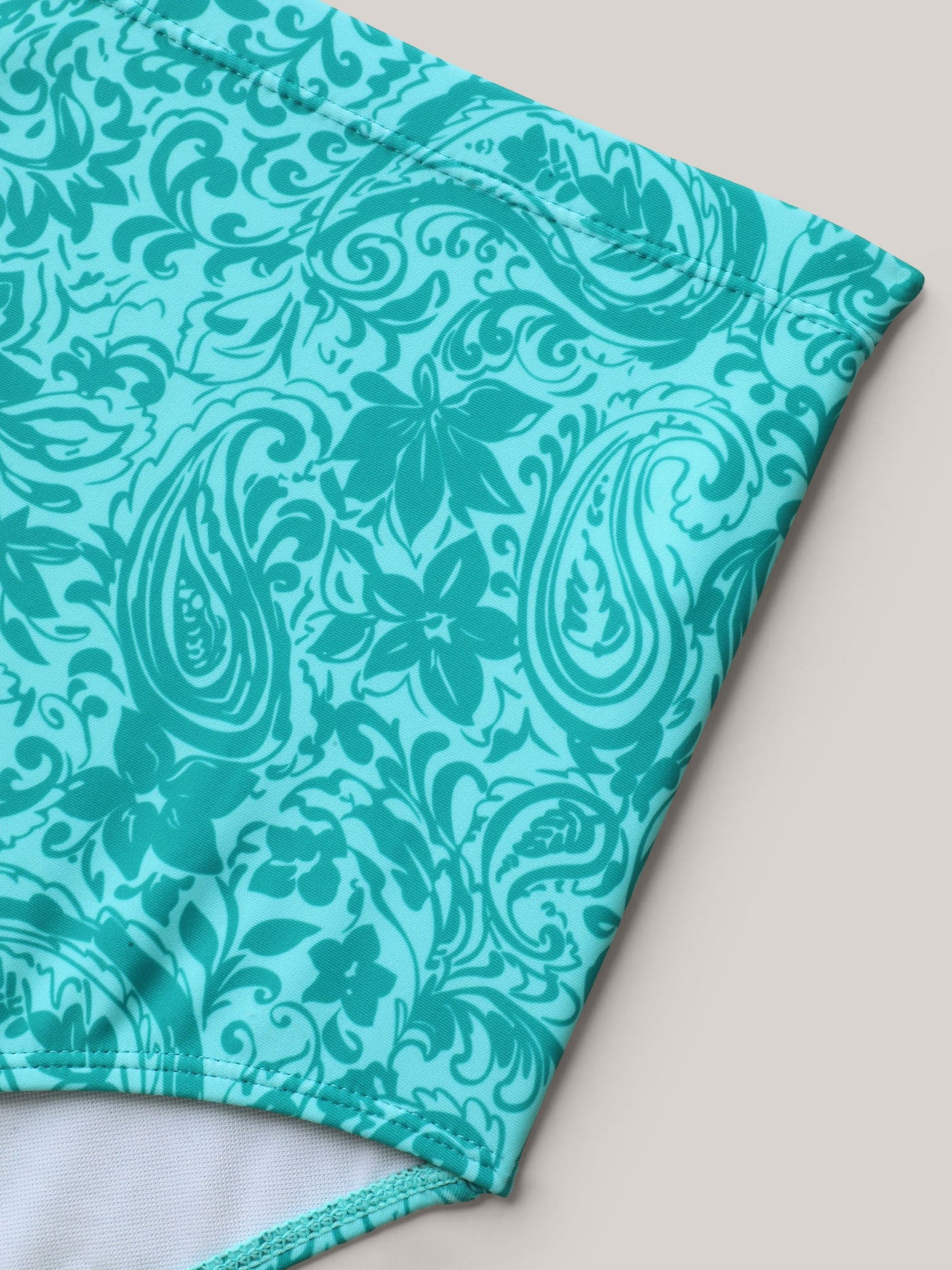 Paisley Print Twist Front Swim Dress