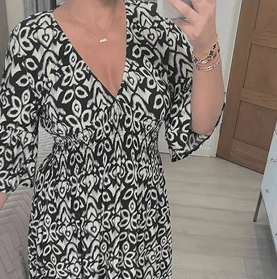 V-Neckline floral dress