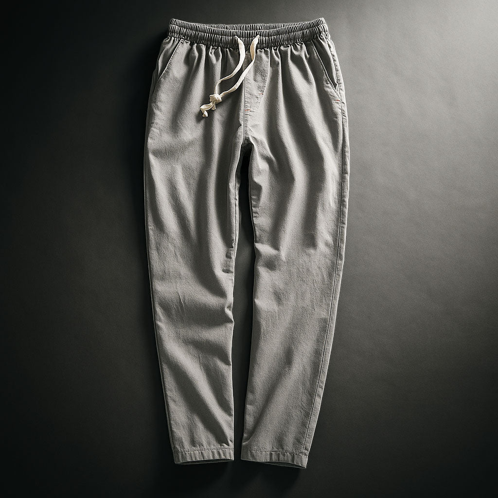 Enzo Cotton Drawstring Pants