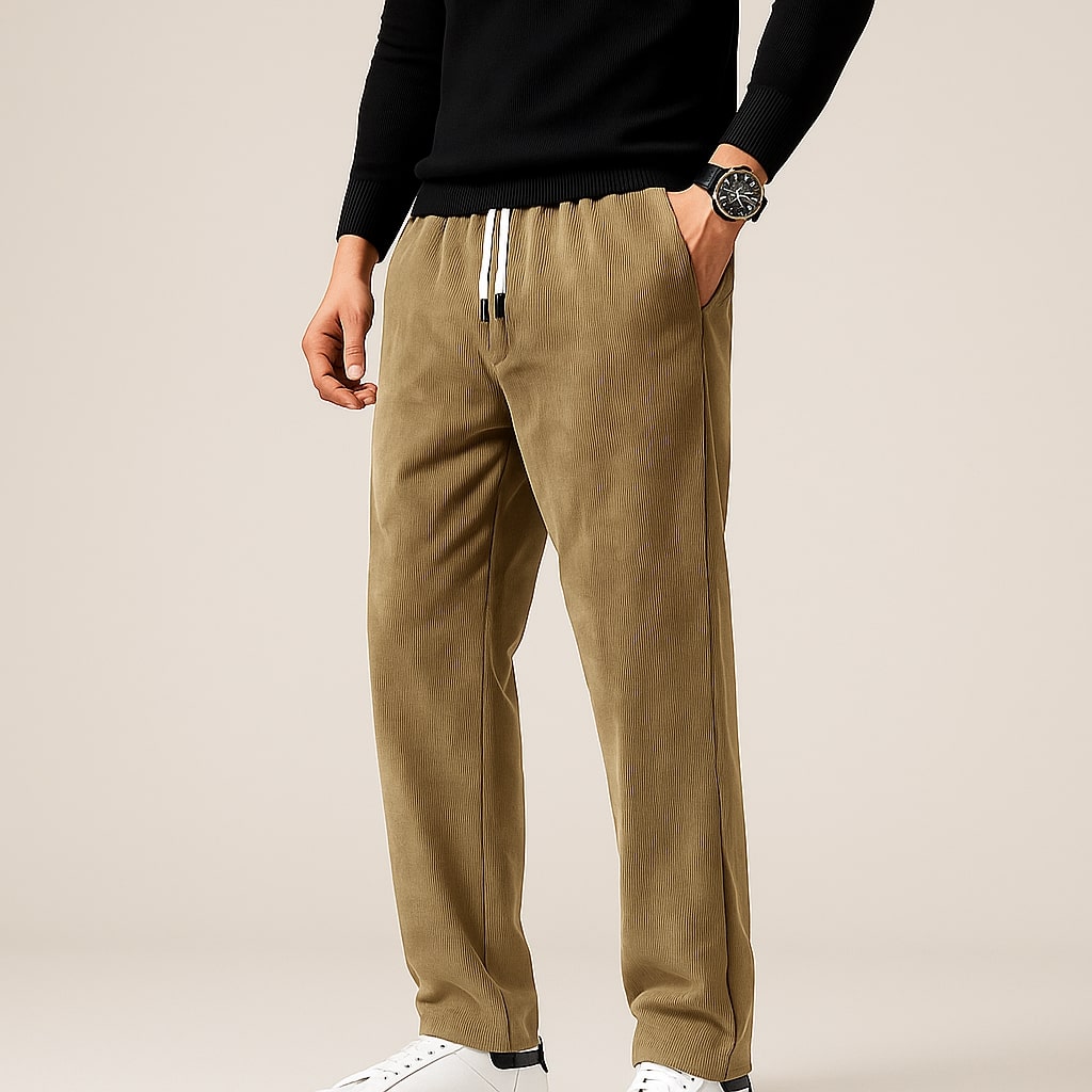 Elio Corduroy Drawstring Trousers
