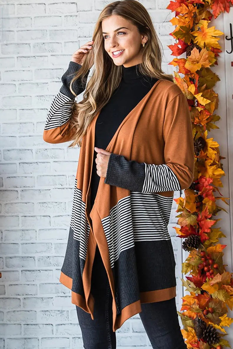 Jane - Casual Striped Cardigan