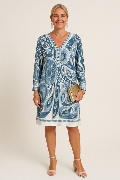 Flowered Tummy Covering Dress | SUNFLOWER