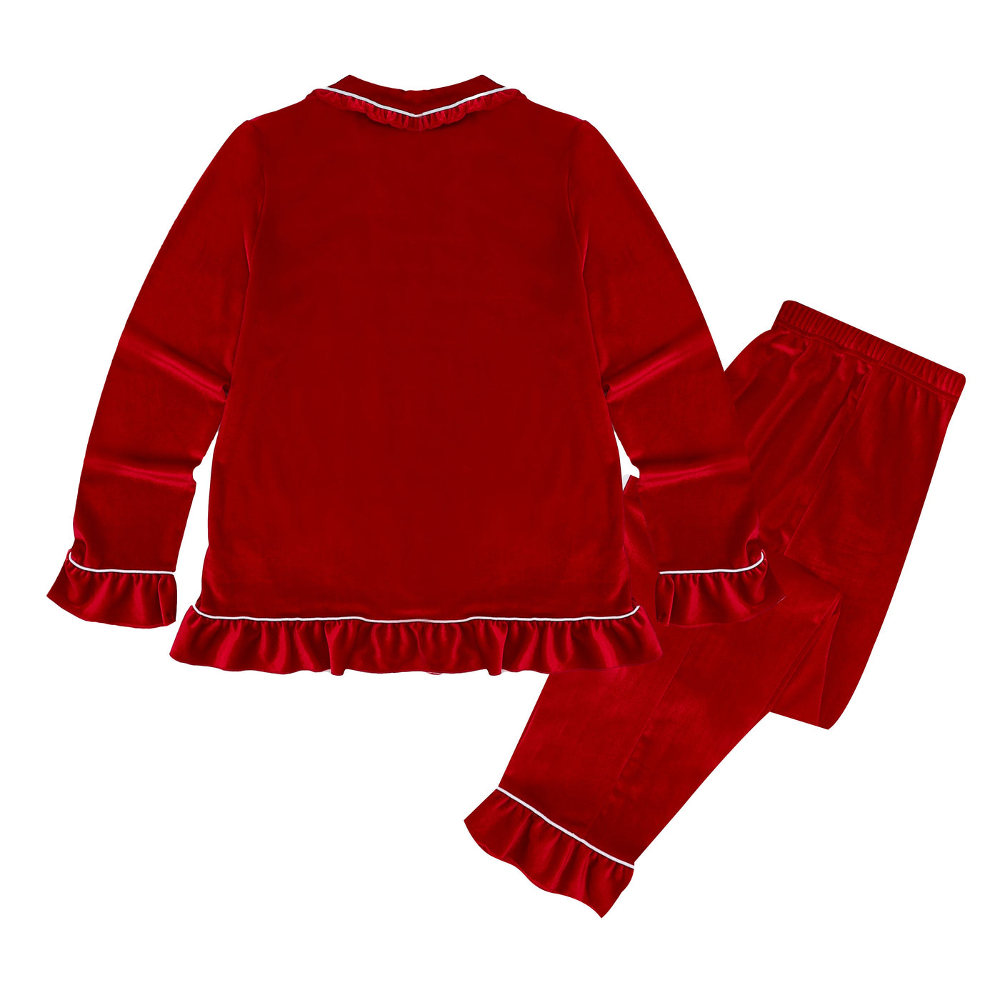 VELOUR ROUGE - Women's Two Piece Long Matching Pyjama Set