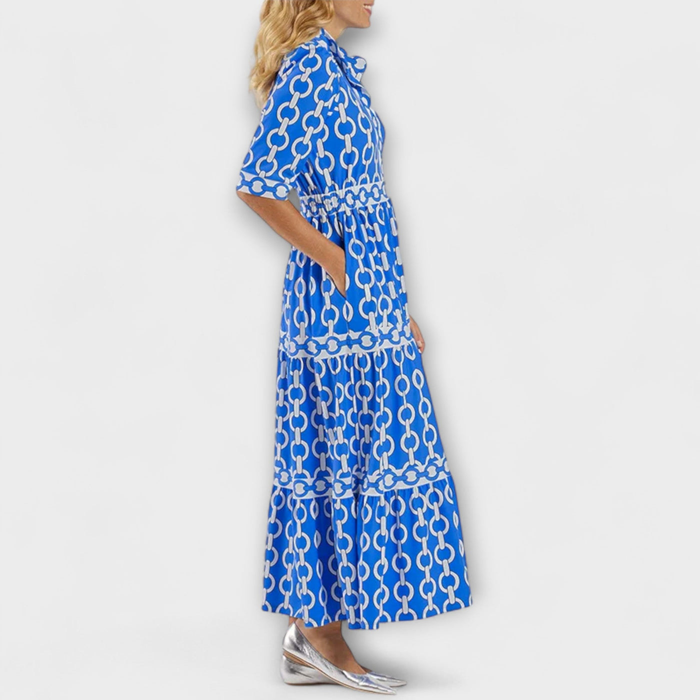 SELMA | MIDI DRESS WITH CHAIN PATTERN