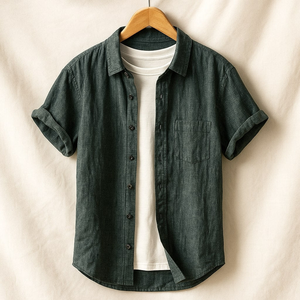 Leo Linen Short Sleeve Shirt