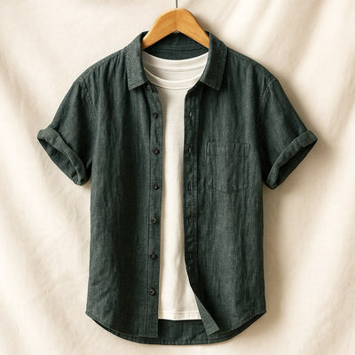 Leo Linen Short Sleeve Shirt