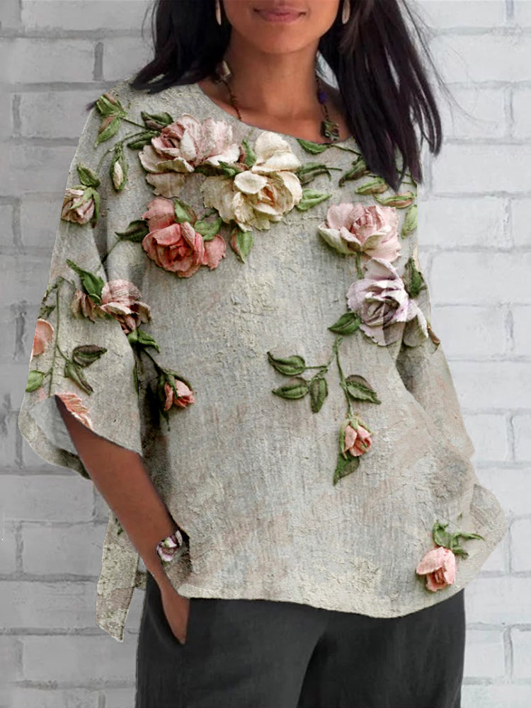 Iverra - Printed Floral Top