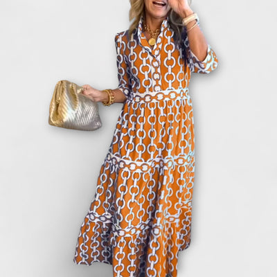 SELMA | MIDI DRESS WITH CHAIN PATTERN