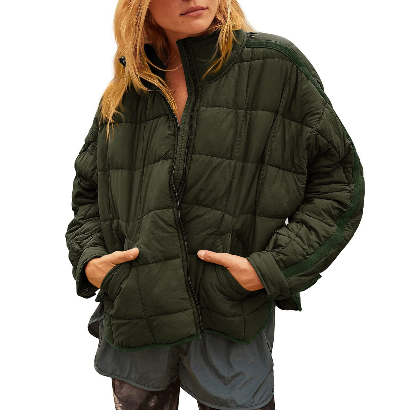April™ – Lightweight Compact Zip Puffer Jacket