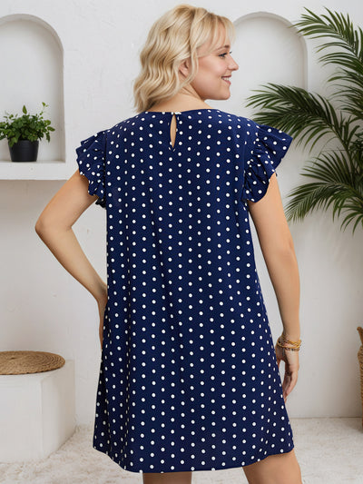 Jewel Cap Sleeves Knee Sleeves Plus Size Dress