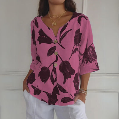 Maxine | Floral Button Blouse