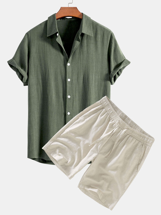 Relaxed Linen Shirt & Shorts