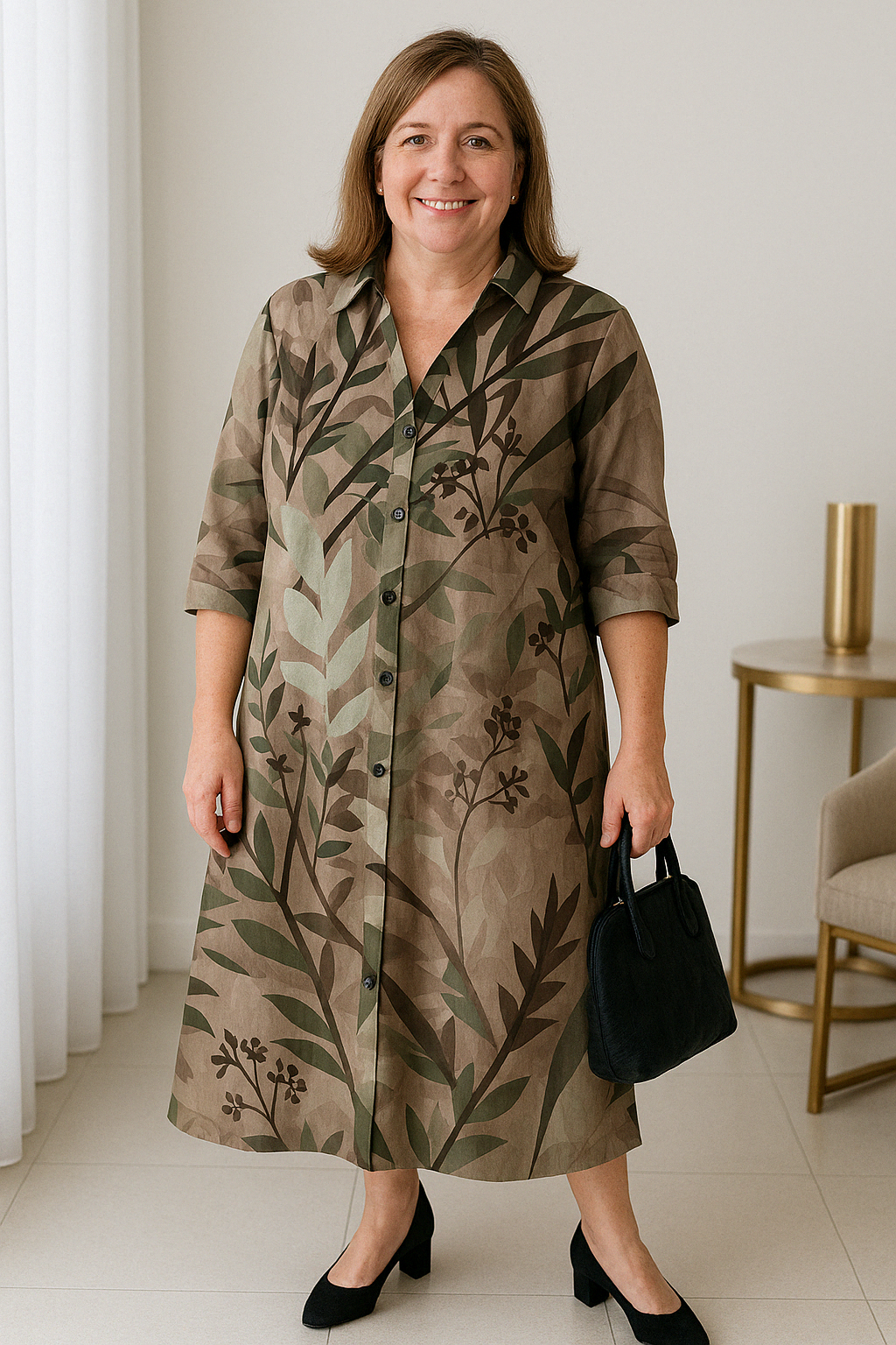 Colorful Tummy Covering Dress | TULIP