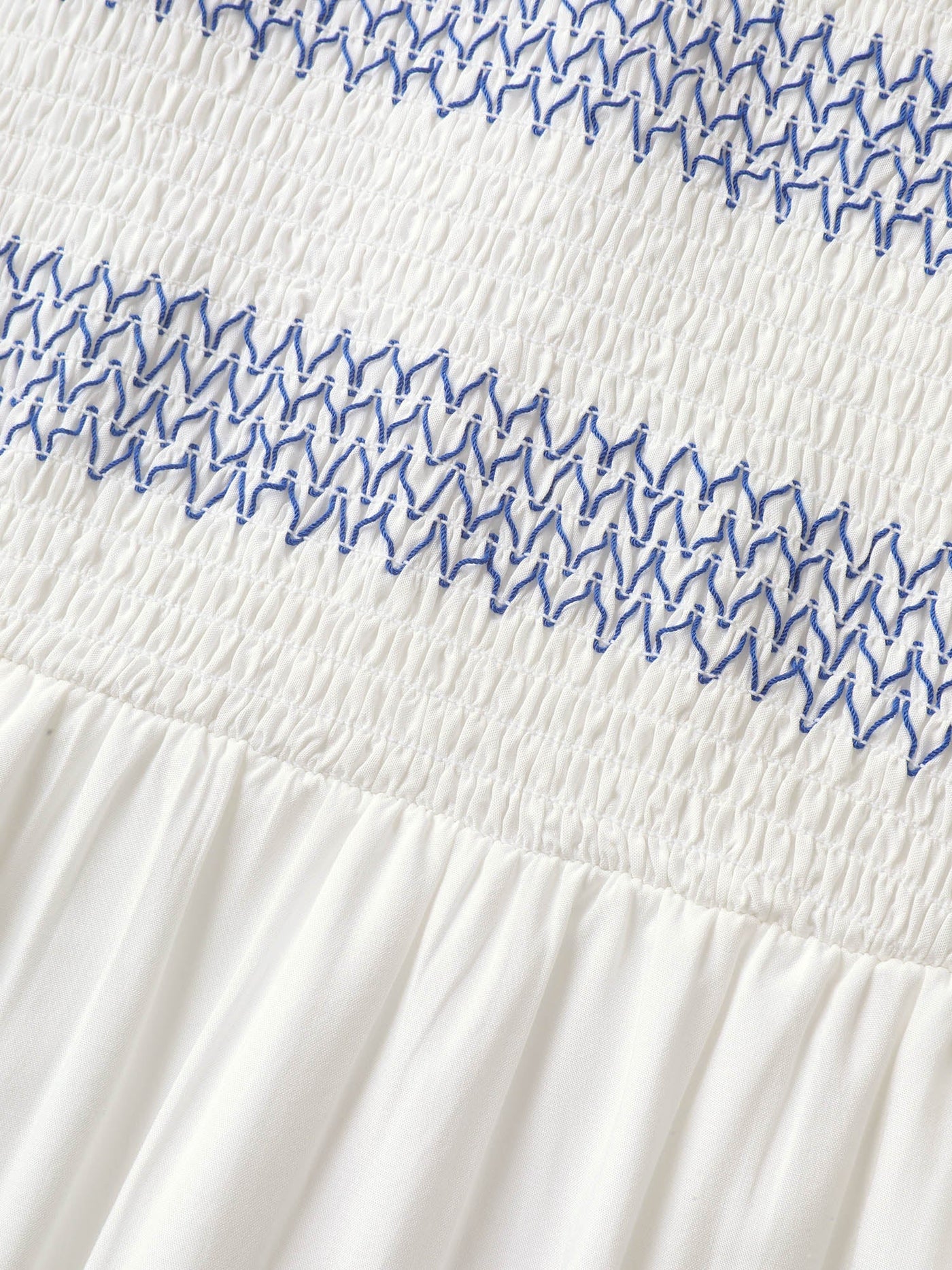 Rayon Shirred Color Contrast Floral Midi Dress