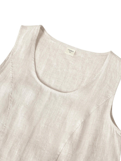 100% Linen Swing Beach Tank Dress GIANA