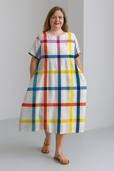 Loose Fit Tummy Covering Dress | ROSE