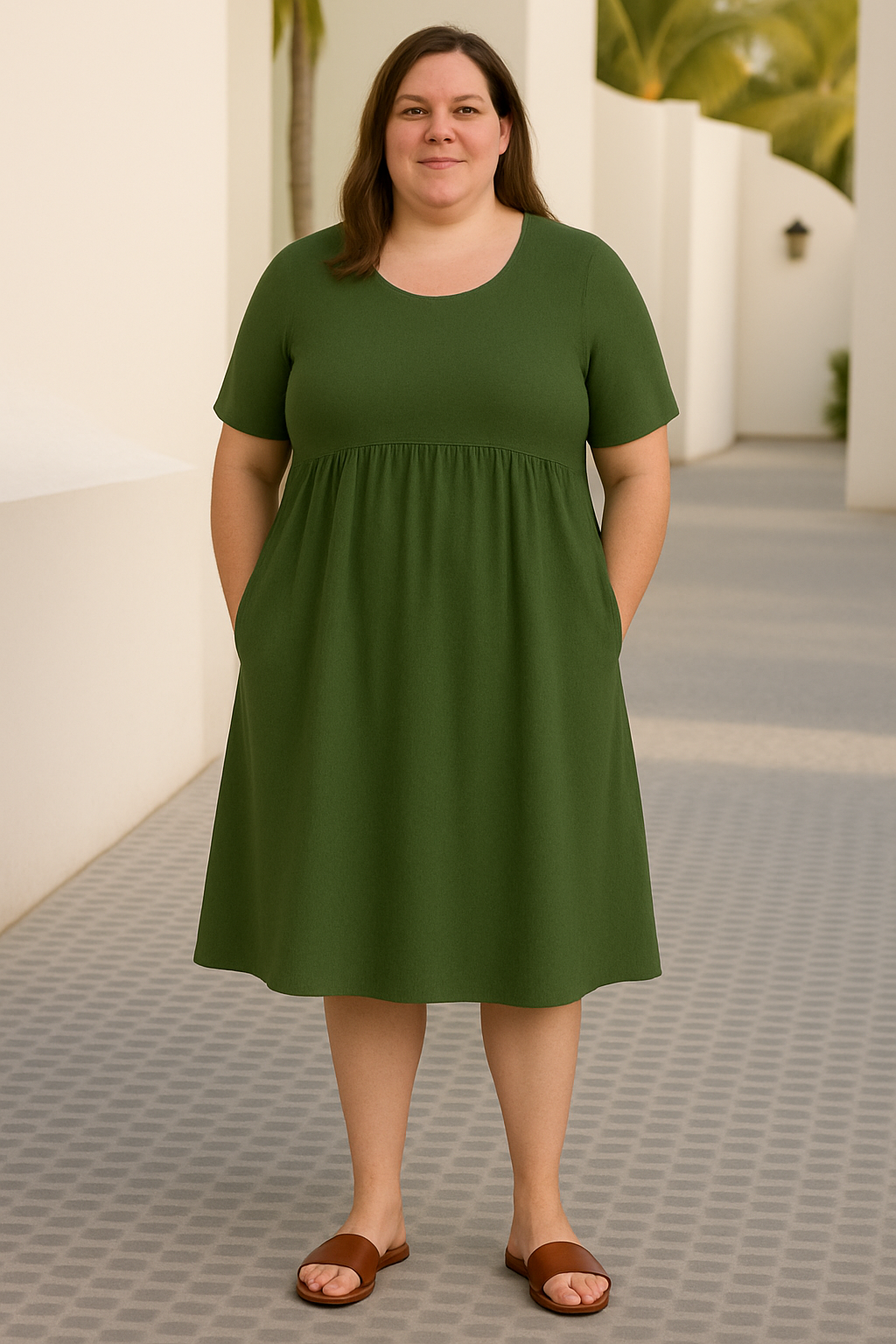 Casual Loose Tummy Covering Dress | DUBLIN