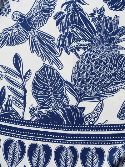 Boho Print Fit Flare Pockets Midi Dress