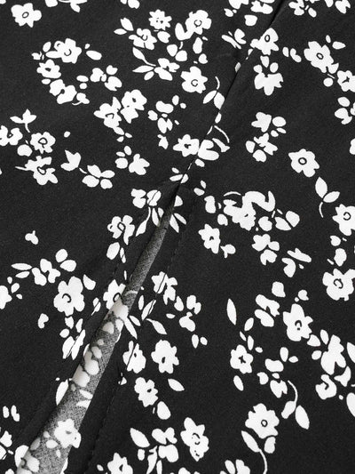 Bloom Dress - Flutter Sleeve Ditsy Floral Pocket Split Maxi Dress