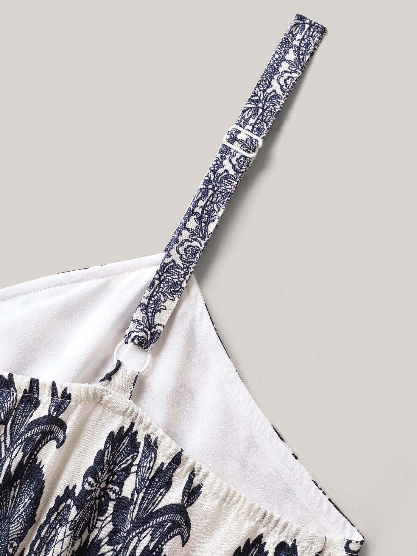 Boho Print Shirred Cami Midi Dress