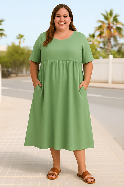 Casual Loose Tummy Covering Dress | DUBLIN