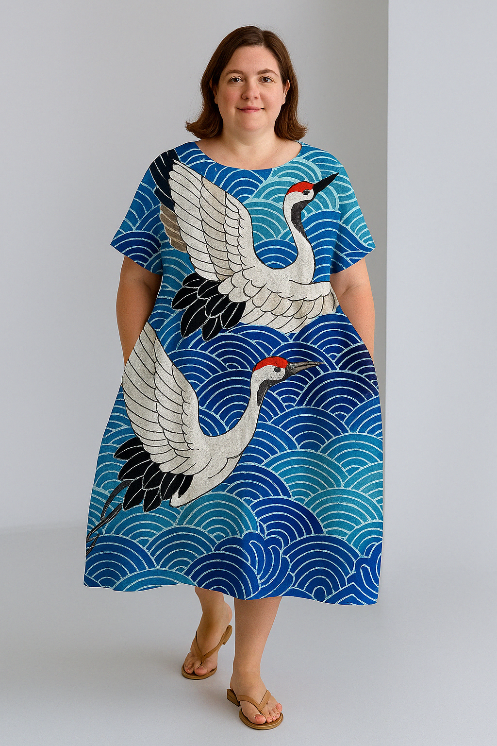 Loose Fit Tummy Covering Dress | ROSE