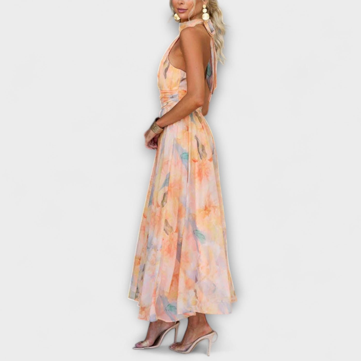 Naira – Watercolour Maxi Dress
