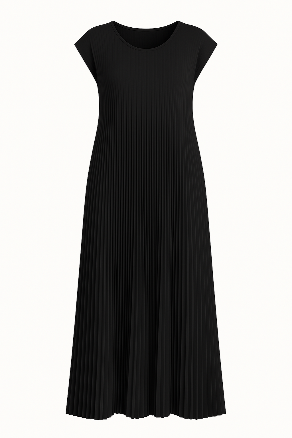 Pleated Tummy Covering Dress | LONDON