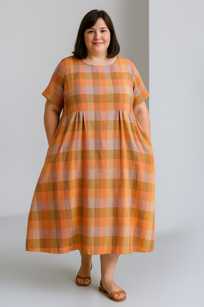 Loose Fit Tummy Covering Dress | ROSE