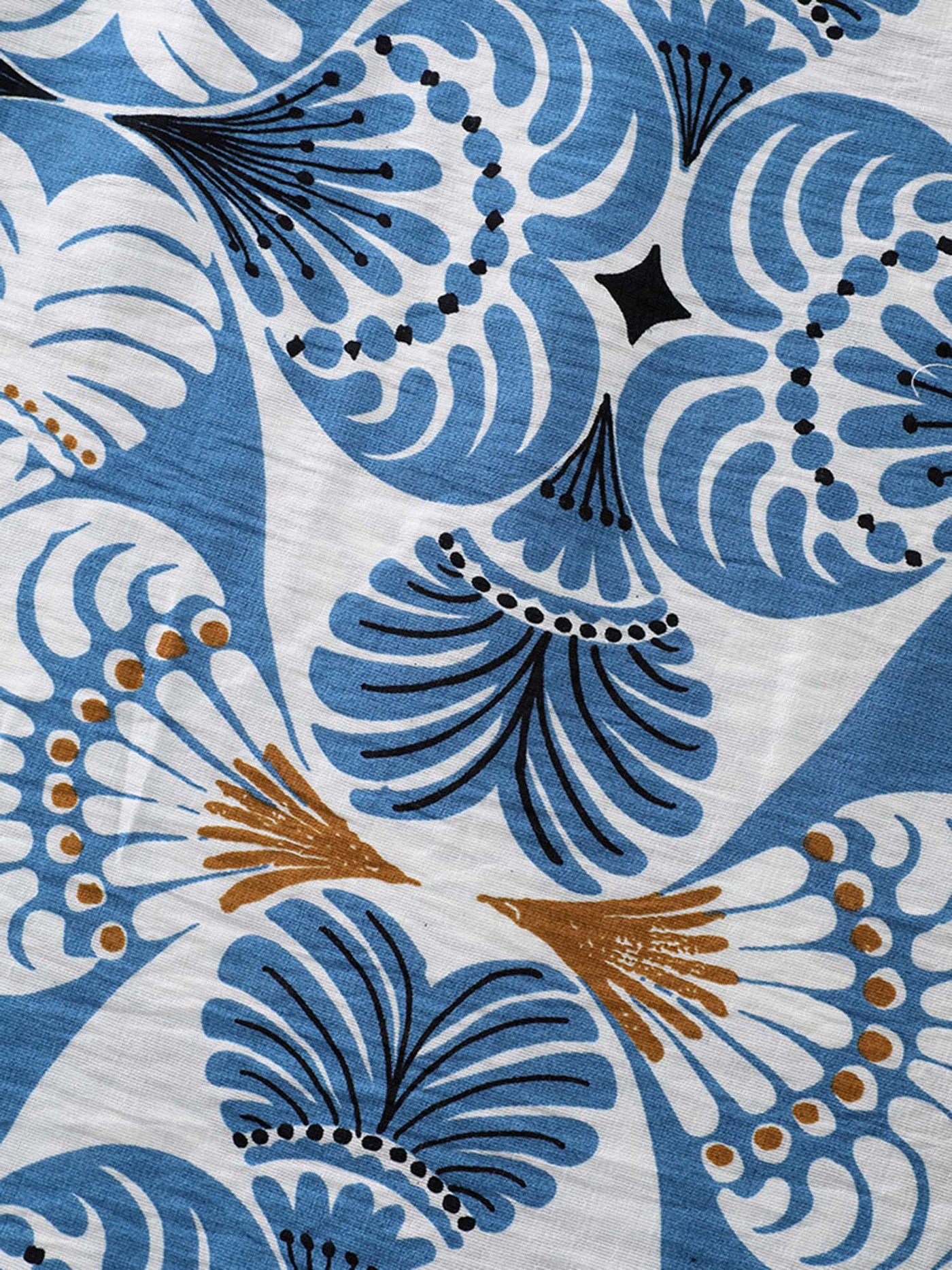 Shell Print Lace Detail Flowy Maxi Dress