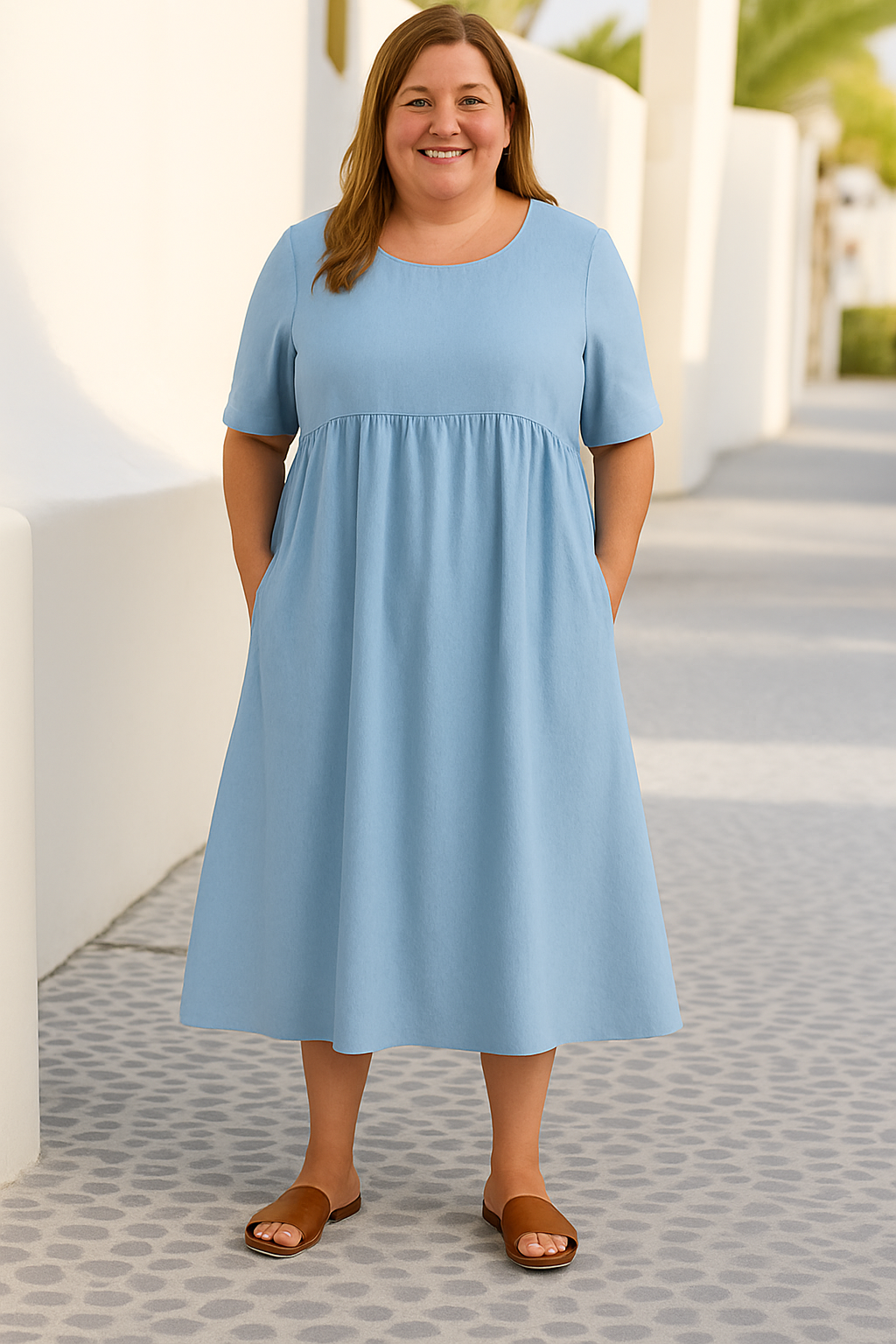 Casual Loose Tummy Covering Dress | DUBLIN
