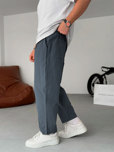 Straight-leg Linen Trousers