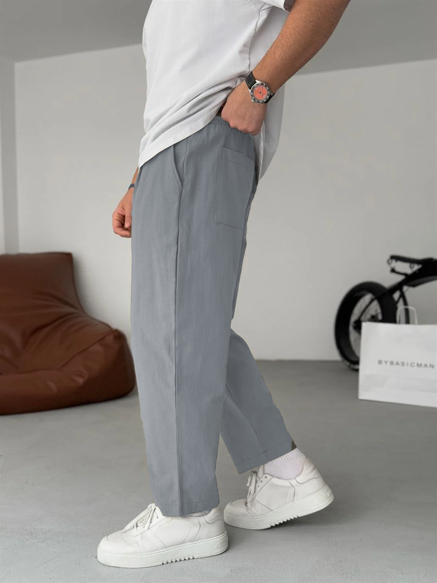 Straight-leg Linen Trousers