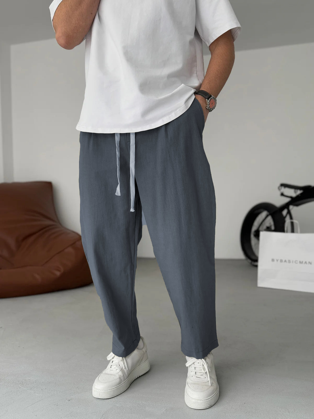Straight-leg Linen Trousers