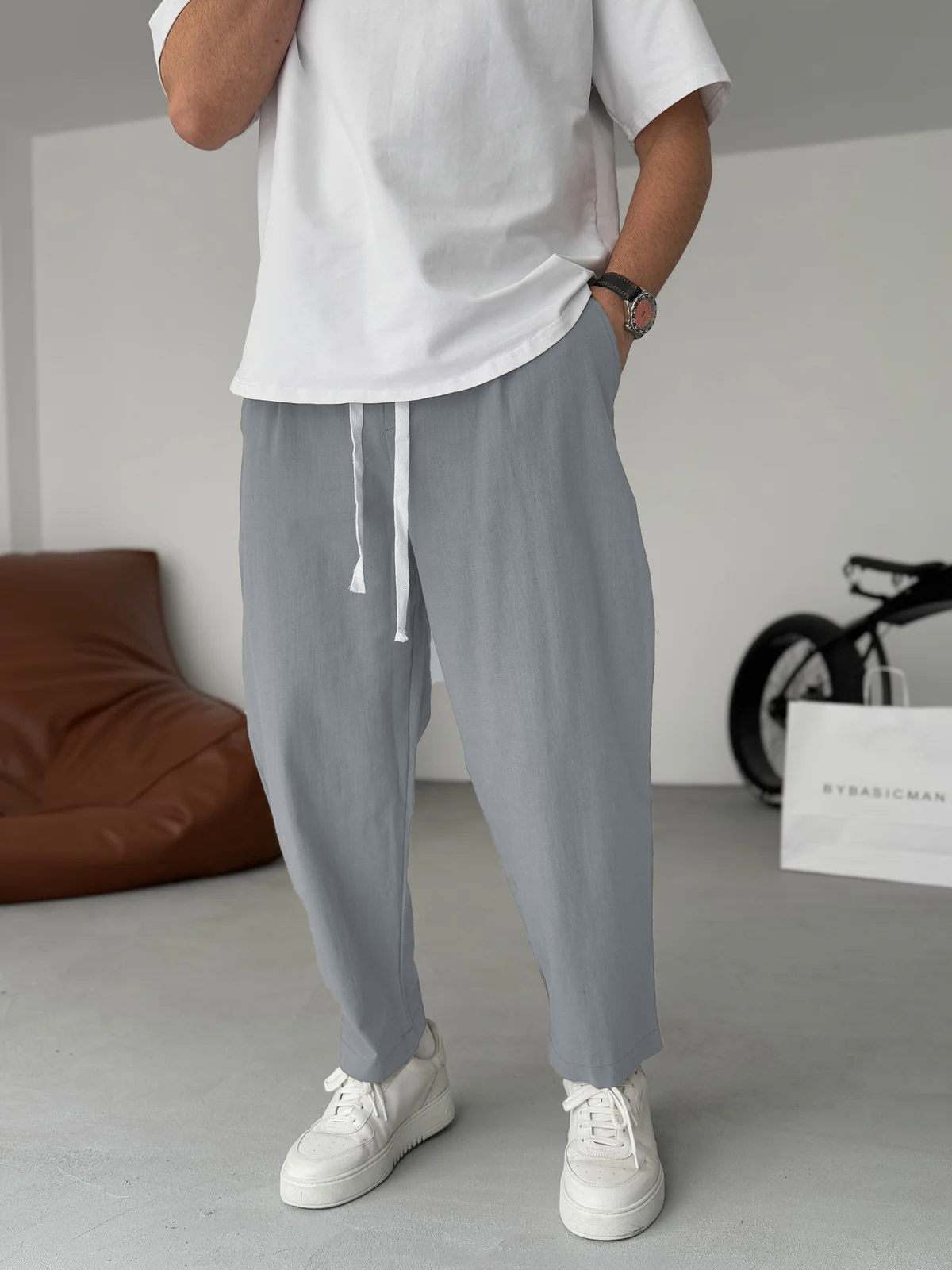 Straight-leg Linen Trousers