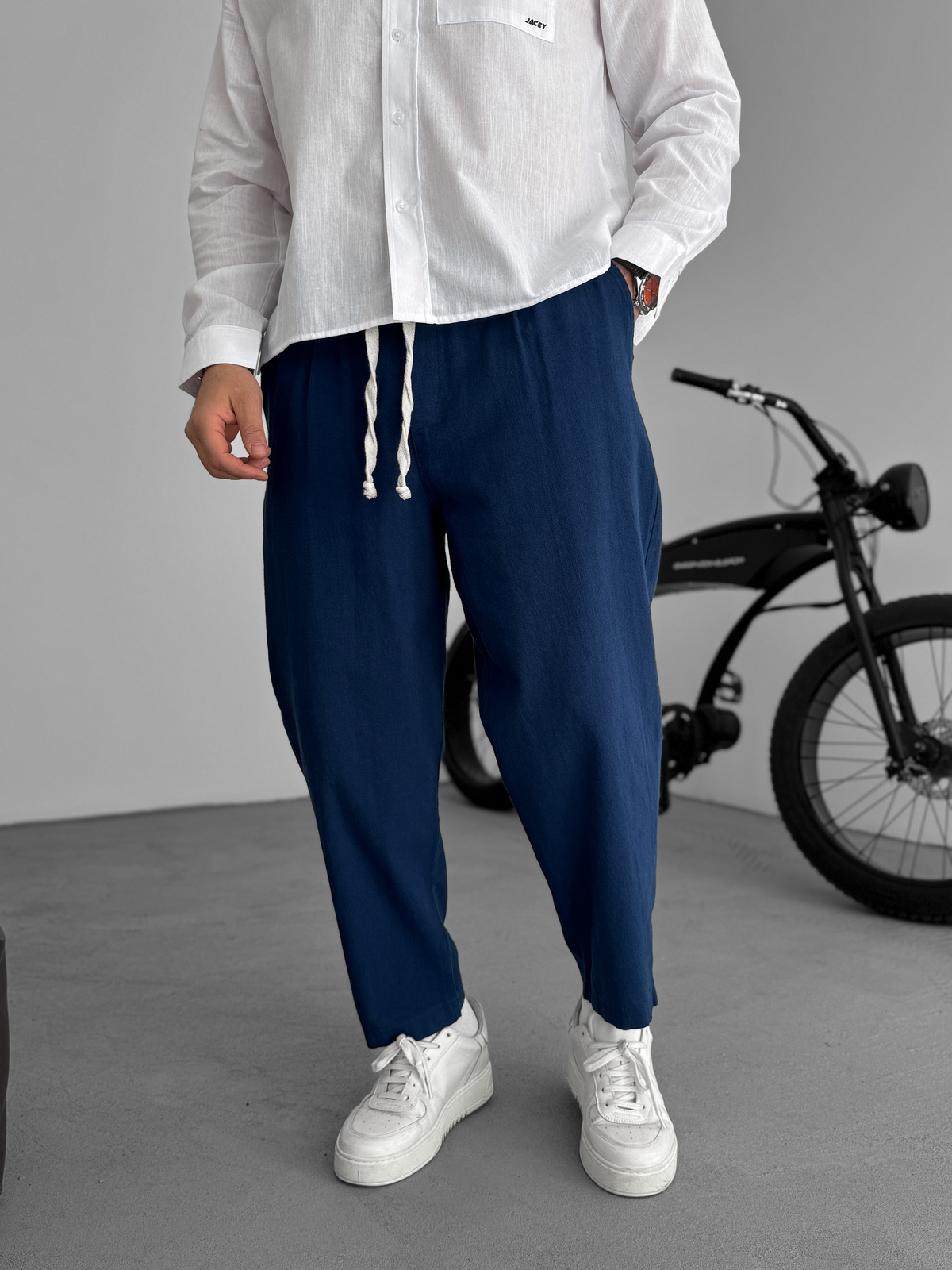 Straight-leg Linen Trousers